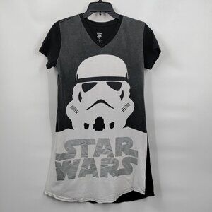Star Wars Stormtrooper Color Block V-Neck  Sleepwear Shirt Dress Size XS Women